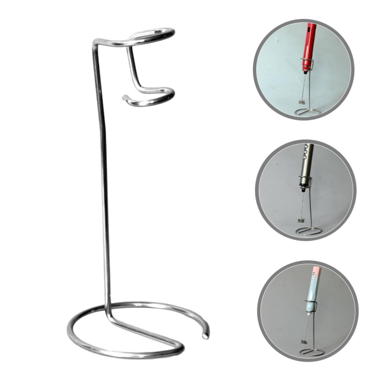 Soporte para Batidor Eléctrico de Leche y Huevos, Acero Inoxidable, Tamaño Compacto, Estable y Antideslizante, Uso en Cocina para Espumador de Leche y Batidora, Accesorio Práctico