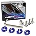 iJDMTOY (4 JDM Racing Style Blue Aluminum Washers Bolts Kit for Car License Plate Frame, Fender, Bumper, Engine Bay, etc