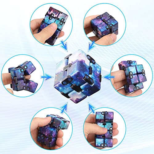 Image of 5PCS Fidget Toys Set with Fidget Spinner Finger Pad Infinity Cube 2 in 1 Hammer Spin, Cool Gadget Desk Spinner for Teen Adults, Gifts for Birthday Party Favor Classroom Prizes