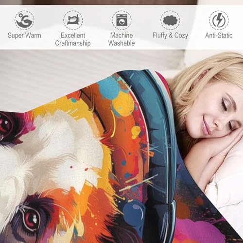 Manta de forro polar 3D Panda Bedding con acabado de franela texturizada 6