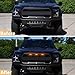 3PCS LED Front Grille Lights compatible with 2004-2019 for-d F150 & 2013-2018 Ram 1500 Raptor Style Aftermarket Grille (yellow)