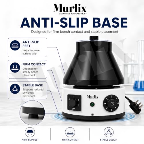 Image of Laboratory Centrifuge Machine with Manual Timer Switch | 3500 RPM High-Speed Clinical Centrifuge | 8 x 15ml Tube Capacity | Shock-Free ABS Body for Blood Separation, PRP & Laboratory Use