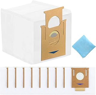 QAQGEAR 10 Pack Dust Bag Replacement for Ecovacs DEEBOT OZMO T8 / T8 AIVI / N8 Pro Plus / N8 Pro / T9 AIVI / T9 PRO / T9 MAX / DX93 / DDX96 for Yeedi K781+ Robot Vacuum Cleaner