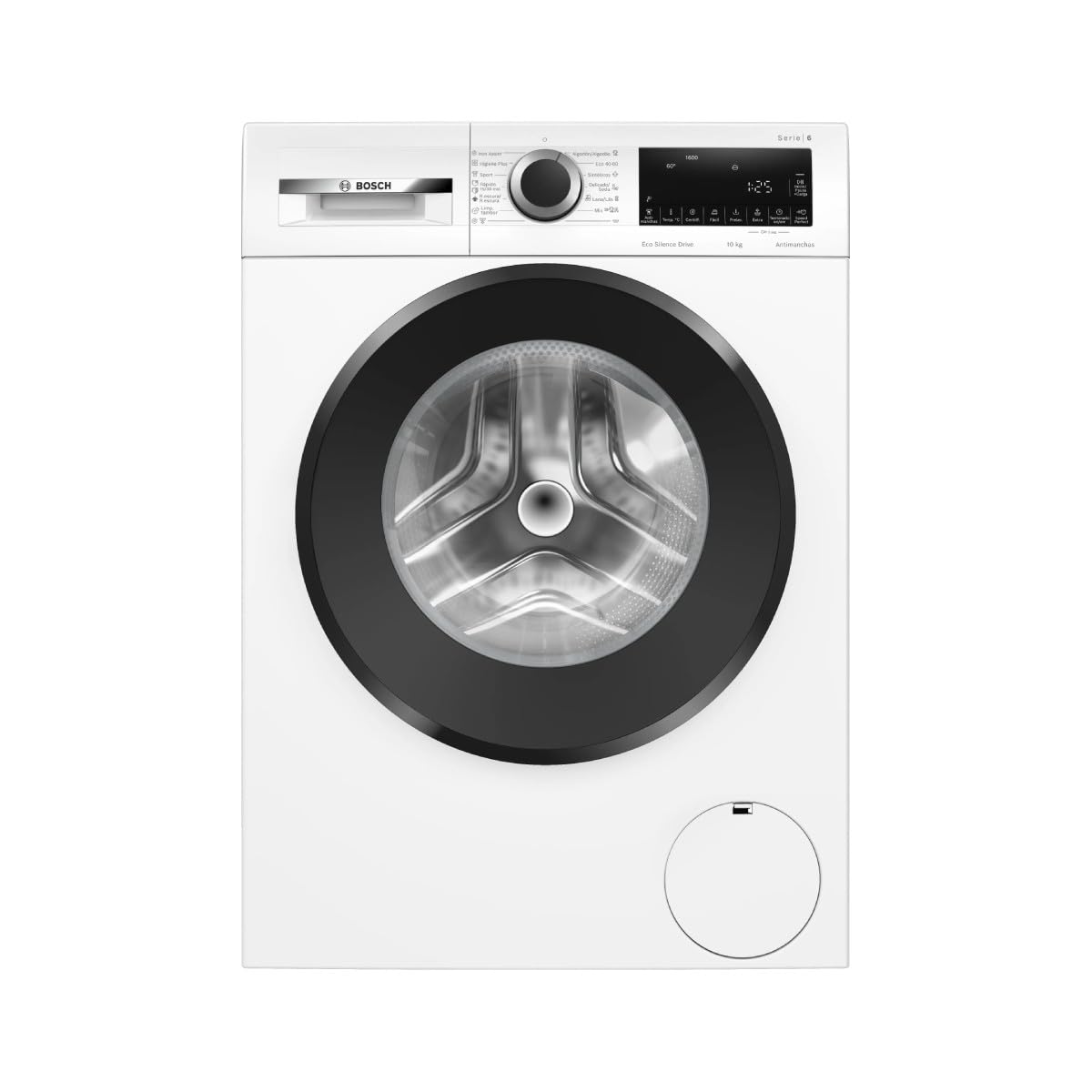 Bosch Washing Machine, Series 6, 10 kg, Quick Program, White, WGG256Z1ES