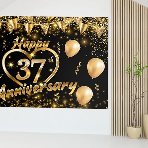 Fondo para fiesta aniversario 37 años 6x4 pies miniatura 3