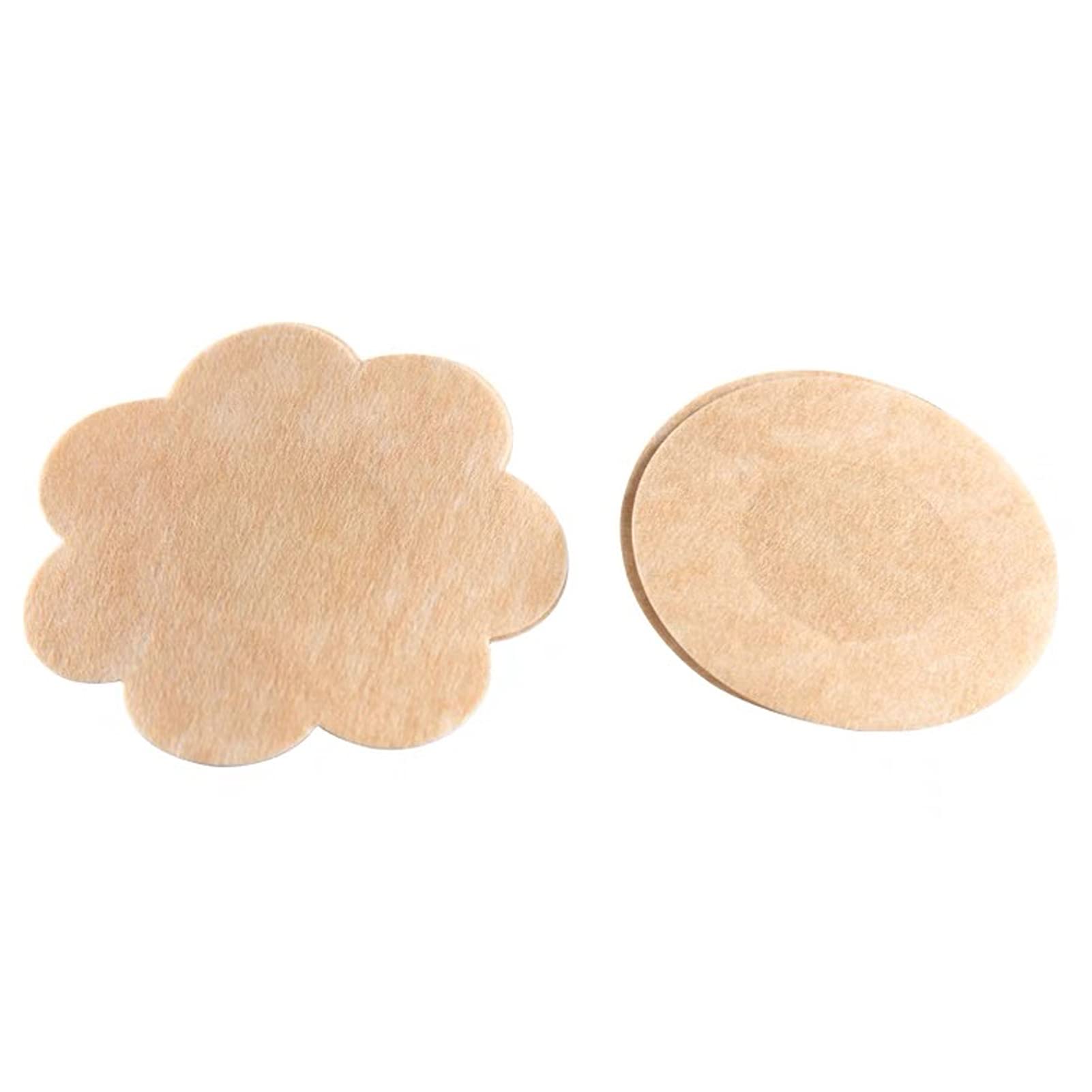 Meiyea 40 Pair Nipple Covers Breast Petals, Nipple Skin Flower Nipple Pasties for Women Nippleless Covers Beige