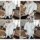 HAORUN Japanischer Kimono-Strickjacke für Herren, kurzärmelig, lockere Jacke, hellgrau, XXL