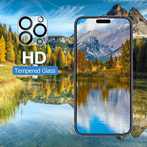 Afsku [3+2 Pack] Compatible Iphone 14 Pro Max Screen Protector With Camera Lens Protector, Case Friendly, 9H Hardness, Hd, Anti-Scratch, For Iphone 14 Pro Max 6.7 Inch Tempered Glass Screen Protector #TOP6