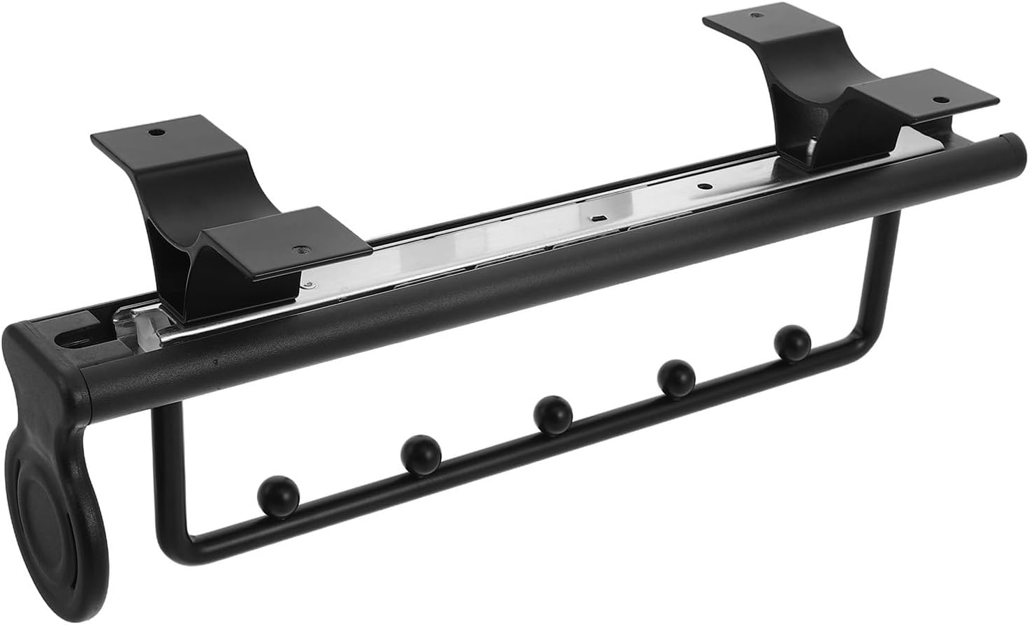Adjustable Top Mounted Hanger Rail Closet Rod 12in Steel Slide out Hanger Rack with Smooth Sliding Mechanism for Compact Wardrobe Layouts and Laundry Room Organization