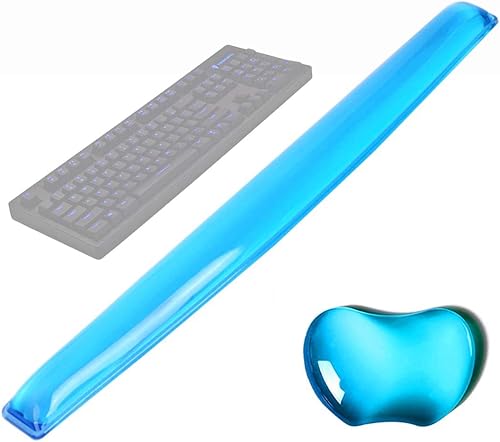 Juego de reposamuñecas para teclado y mouse de gel Plus - Almohadilla de soporte de muñeca para teclado y mouse para oficina, computadora, laptop,