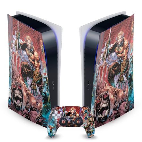 Plaque frontale autocollant Aquaman en vinyle pour manette DualSense et PS5 Digital
