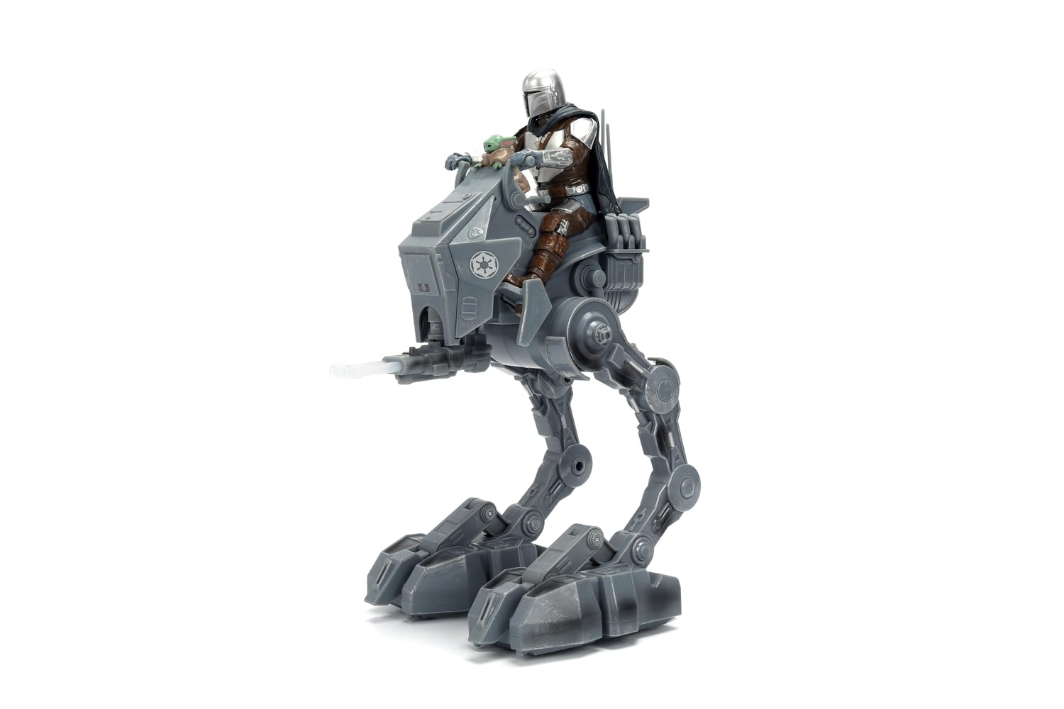 Jada Star Wars AT-RT Walker Teledirigido 29 cm, Robot con Luz y Sonido, 3 Velocidades, con Mandaloriano y Grogu Integrados, Juguete +6 Años (9336975314R00)