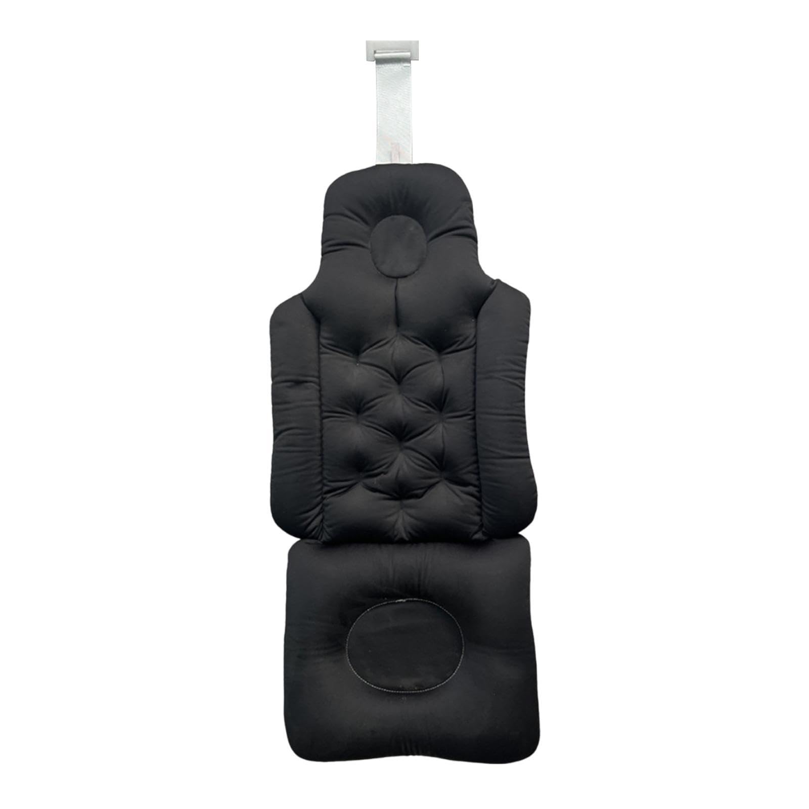 Gralara Ergonomisches Badekissen für Die Badewanne mit Rückenstütze, Schwarz