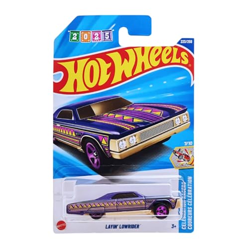 Image of Hot Wheels Layin Lowrider Celebration Racers Ages 3 Years and Up 223 /250 (Purple)