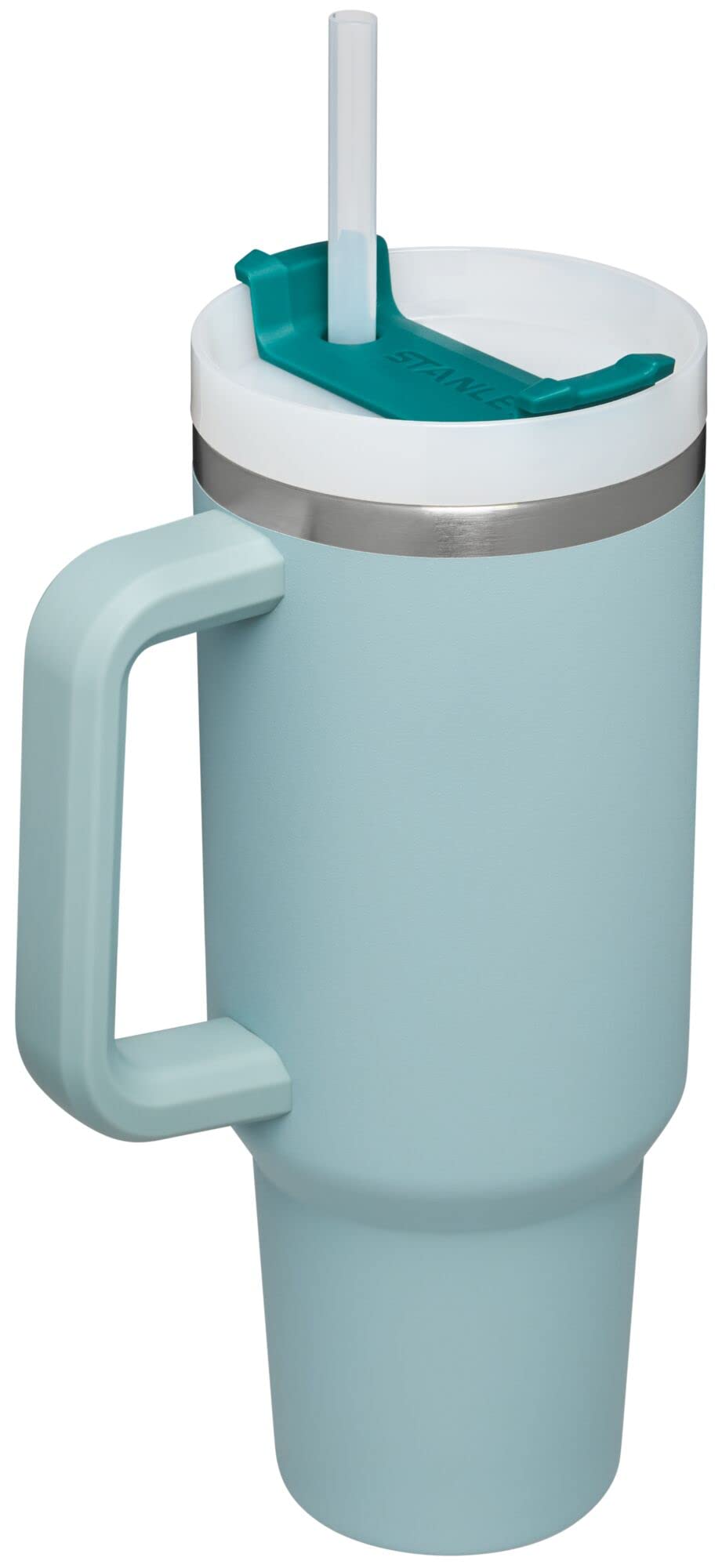 Stanley Reisebecher, Abenteuer-Durstlöscher, 1,2 l, Blau (Seafoam) | Griff und Strohhalm, Deckel mit 3 Positionen, Getränkehalter, kompatibel für Reisen, isolierter Edelstahlbecher, BPA-frei