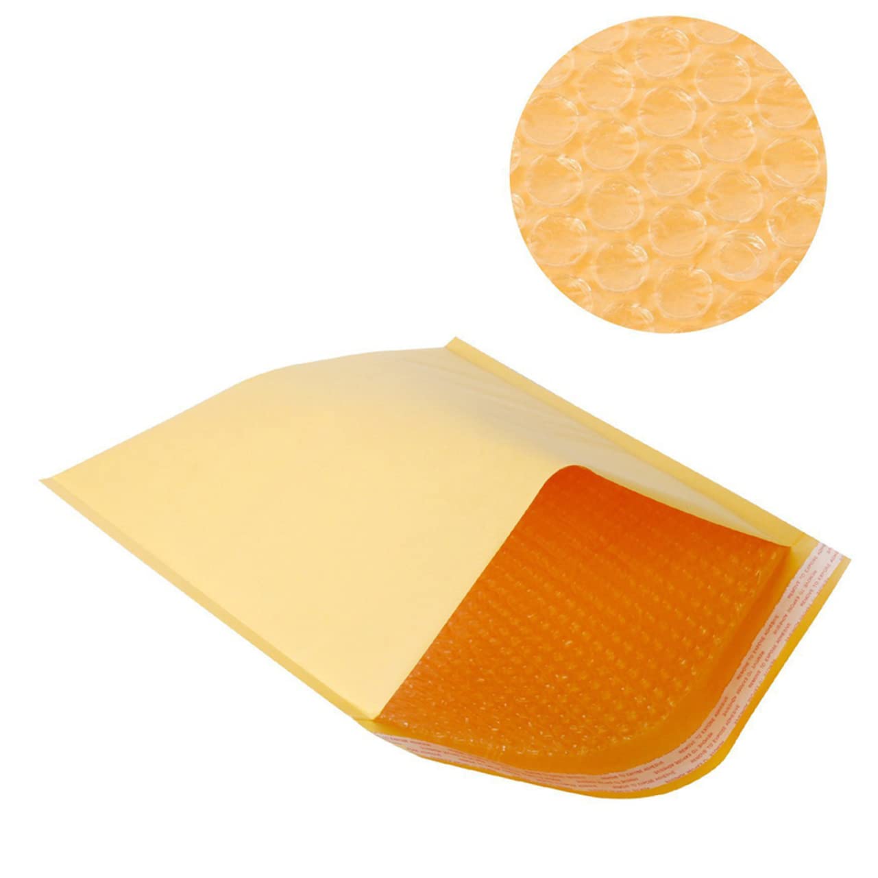 Buste Imbottite a Microbolle in Carta Kraft 50 Pezzi Arancia | Pe, per Ufficio e Casa, Adatte Spedizione e Protezione della Corrispondenza
