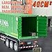 WANZRXX RC Semi Truck with Trailer 22.6IN 9CH Remote Control Container Truck 1/18 2.4G Long Trailer Semi Construction Vehicle Carrier Van Transport Vehicle with LED Lights & Music (Orange)
