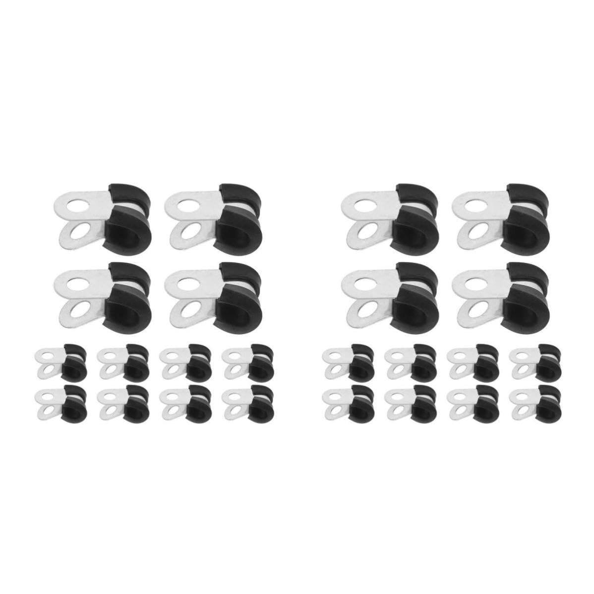 Cabilock 200 Unidades Abrazadera R de Acero Inoxidable 10mm para Cables,