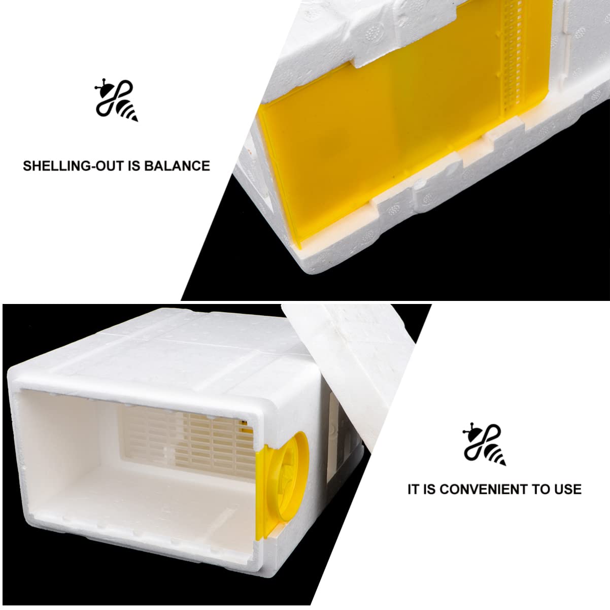 Toddmomy Scatola Per Mating Delle Doppio Strumento Creativo Per Allevamento e Stoccaggio Delle Accessorio Essenziale Per Apicoltura