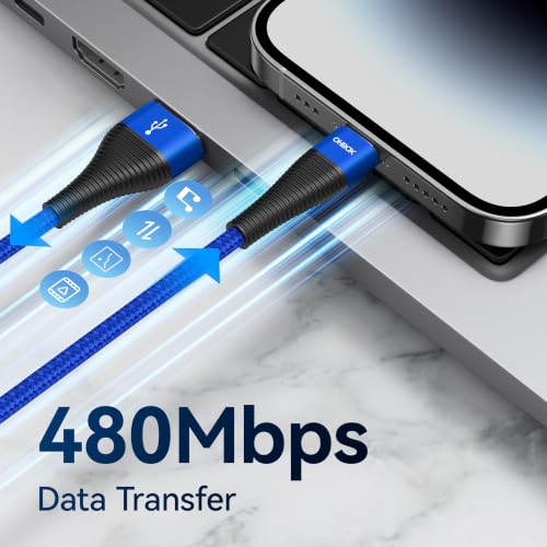 Image of Extra Long USB A to USB C Cable 15FT, USBC Charger Fast Charging Cord Braided Type C Cable for iPhone 17 Pro Max, 16 15, iPad Pro,Air,Mini, Samsung Galaxy, Pixel, Moto, Android Phones & Tablets - Blue