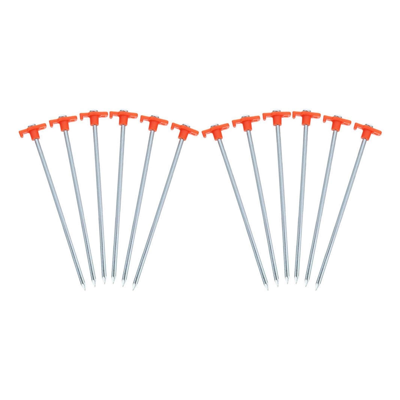 Picchetti for tenda antivento resistenti da 12 pezzi, picchetti terra in acciaio, accessori campeggio for il fissaggio esterno di tende sole