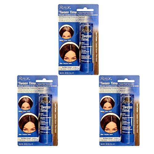 Roux Tween Time Instant Root Concealer Dark Brown, 1 ea (Pack of 3)
