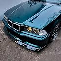 Frontlippe Frontspoiler kompatibel mit BMW M3 E36 1990-2000 mit ABE TÜV Schwarz Glänzend