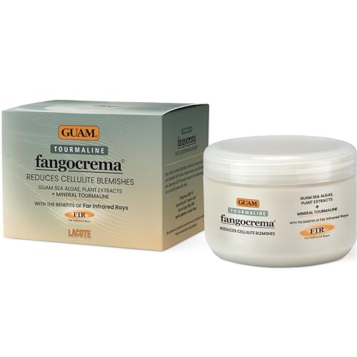 GUAM FANGOCREMA Crema anticelulítica con algas marinas y turmalina FIR, crema de cafeína reductora de liposución para celulitis y estiramiento de la