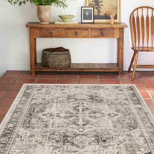 RUGGABLE Washable Vintage Area Rug – Kamran Hazel...