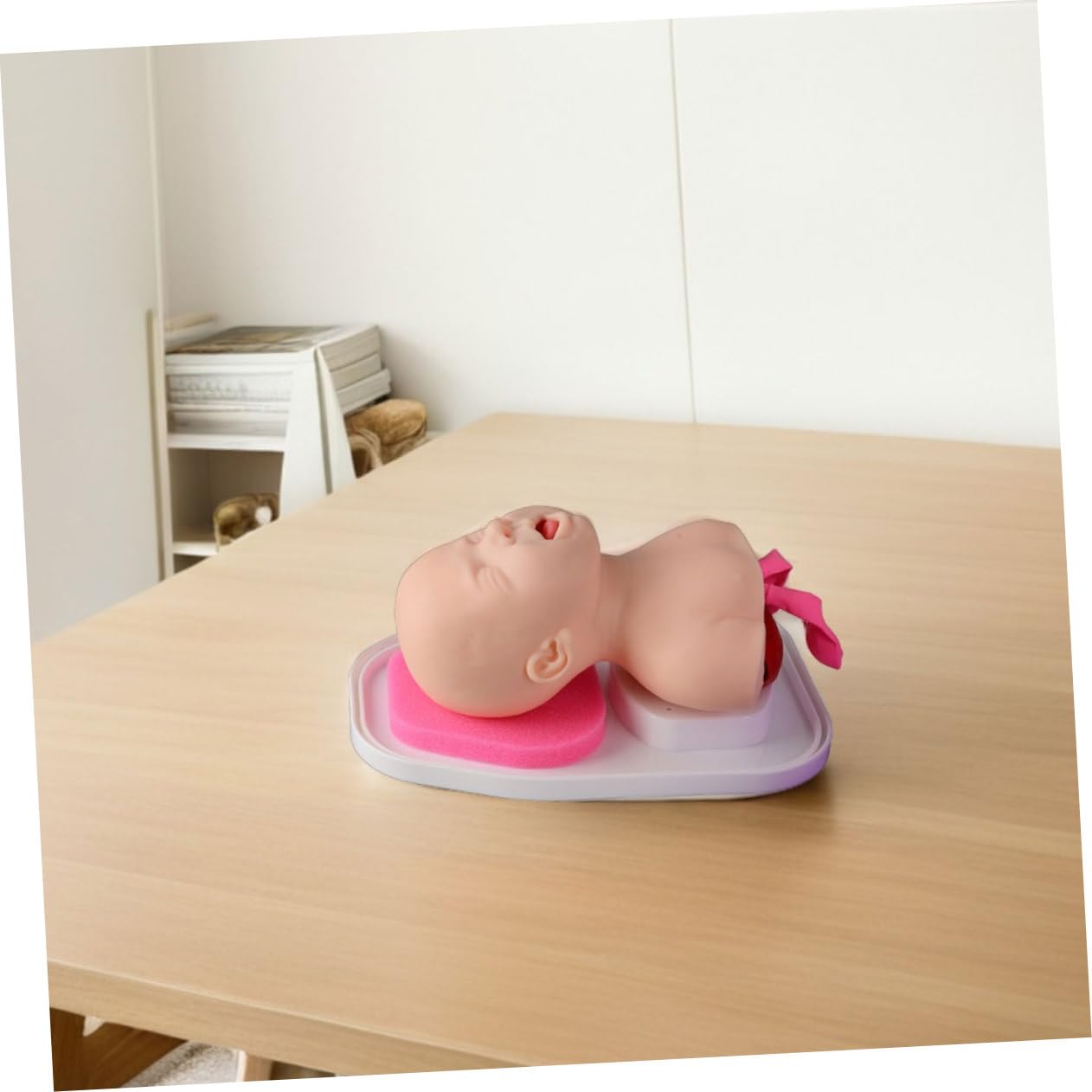 Cabilock Maniquí de Intubación Infantil para Entrenamiento Oral y Nasal de Enseñanza Resistente de PVC Práctica Clínica para Médicos y Estudiantes Diseño Intuitivo y Multipropósito