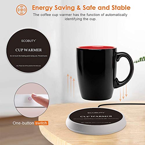 Coffee Warmer,Coffee Mug Warmer,Electric Beverage Warmer,Smart Coffee Warmer With Two Temperature Settings,Office Home Use Beverage Warmer Plate for Coffee, Milk, Tea, Water, Best Christmas Gift - Thumbnail 5