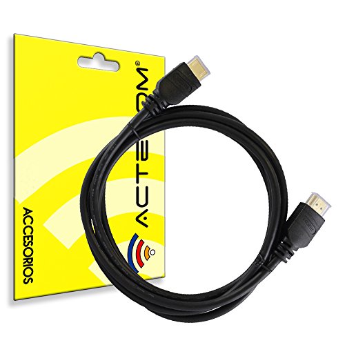 actecom Cable HDMI 1.4V Premium - 3D Alta Velocidad, Ultra HD para PS3, PS4, XBOX, FULL HD 1080P, 1,5M Resolución FULL HD para una Definición Sin Par.