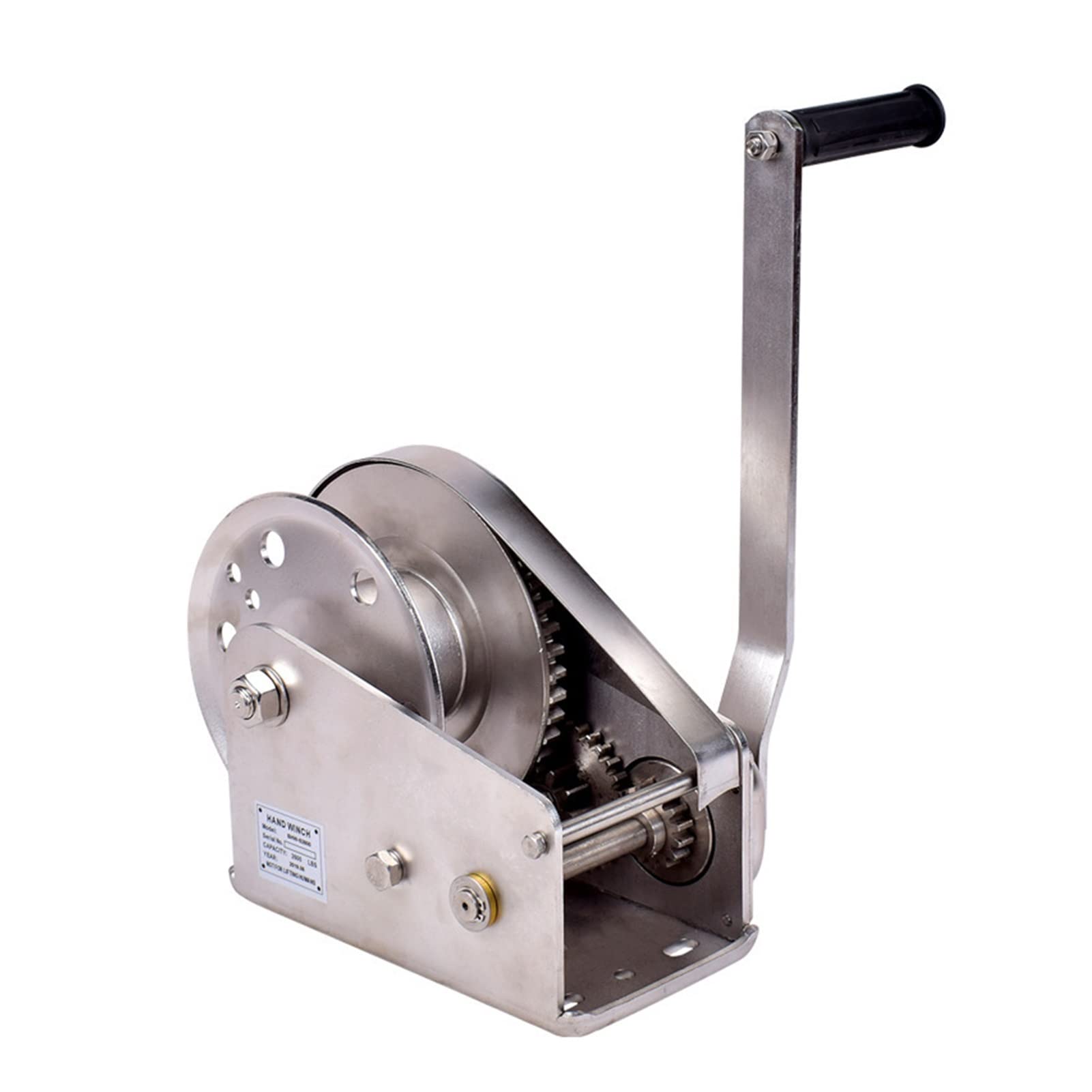 Motoraufzug, Manuelle Hebebahn 304 Edelstahl Zweiwege Self-Locking Hand Winde 1200 Pfund 1800 Traktor(1800 15)