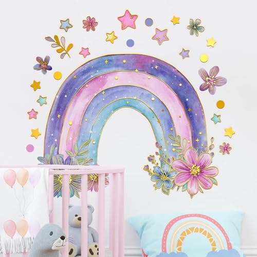 Vinilo Decorativo Arcoíris Acuarela para Habitación Infantil miniatura 3