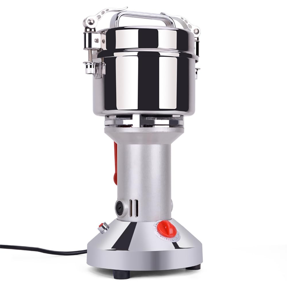 Molinillo de Grano de 700 g, Molinillo de Especias eléctrico Comercial de 2500 W, pulverizador de Acero Inoxidable con Motor de Cobre, tritura en 30 Segundos con Malla 30