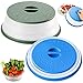 Cloche Micro Ondes Cloche Micro-onde Sans BPA 3en1 Pliable Couvercle Micro Ondes avec Poignée Orifices de Ventilation pour Fruits et Légumes Anti-éclaboussures
