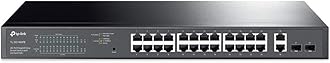 28-Port Gigabit PoE Easy Smart Switch (TL-SG1428PE) - 24 x PoE+ @250W, 2 x SFP, Rackmount, Limited Lifetime Protection,Works w/Omada EAPs