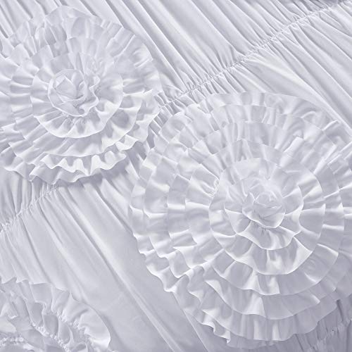 Image of Lush Decor 3 Piece Serena Comforter Set, King, White