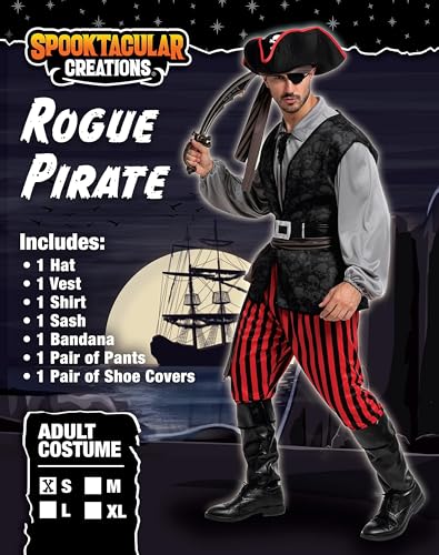 Spooktacular Creations Adult Men Pirate Costume for Halloween, Costume Party, Trick or Treating, Cosplay Party - Image 7
