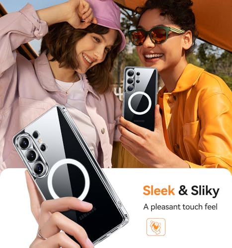 Image of CANSHN Designed for Samsung Galaxy S26 Ultra Case (6.9 inch), Upgraded [Full Camera Protection] [Compatible with Magsafe] Shockproof Protective Phone Cover, Clear