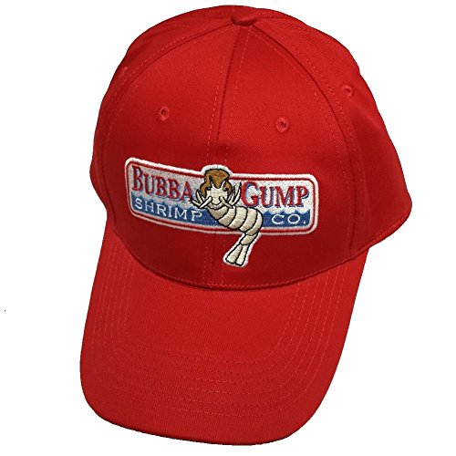 Bubba Gump Baseball Cap - Costume & Everyday Wear Hat - Red, Embroidered & Adjustable - Shrimping Boat Captain - Running Gift