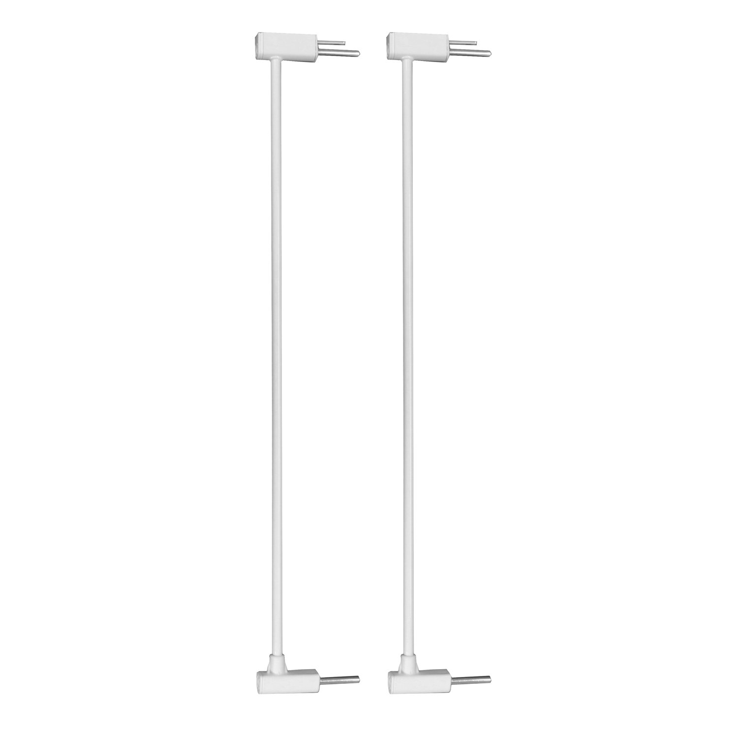 Qdos Safety Auto-Close SafeGate Baby Gate Extensions | White | Meets Tougher European Standards - Professional Grade Safety - Each Extension Extends the Qdos SafeGate Pressure Gate by 2.75" | Set of 2