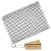Stainless Steel Cast Iron Skillet Cleaner Chainmail Cleaning Scrubber With Hanging Ring for Cast Iron Pan,Pre-Seasoned Pan,Griddle Pans, BBQ Grills and More Pot Cookware-Square 7x7 Inch