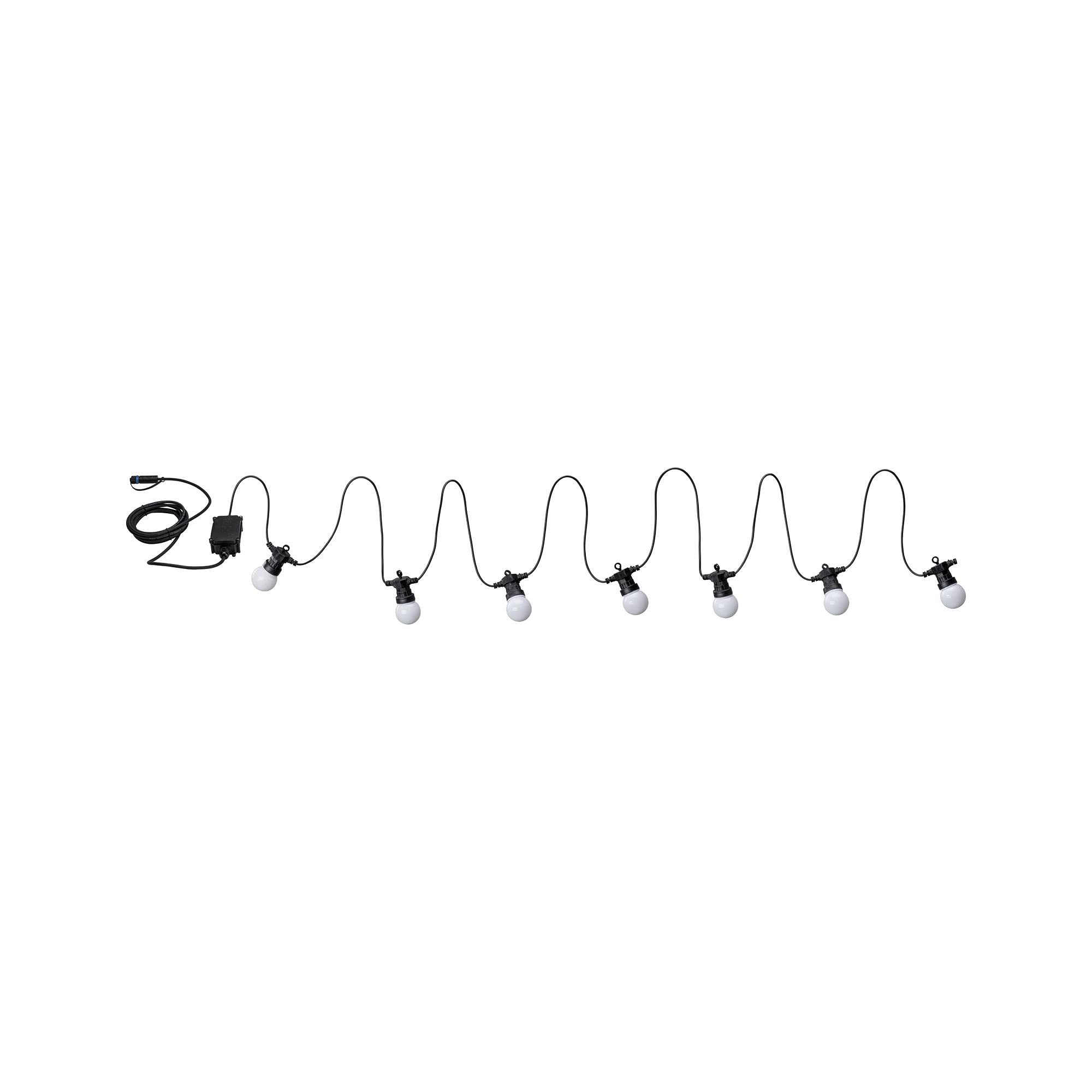 Paulmann 94165 Outdoor Plug & Shine łańcuch świetlny IP 3000K 7x5lm 24V 94165 taśma świetlna oprawa zewnętrzna ośw. dekoracyjne ośw. tarasu