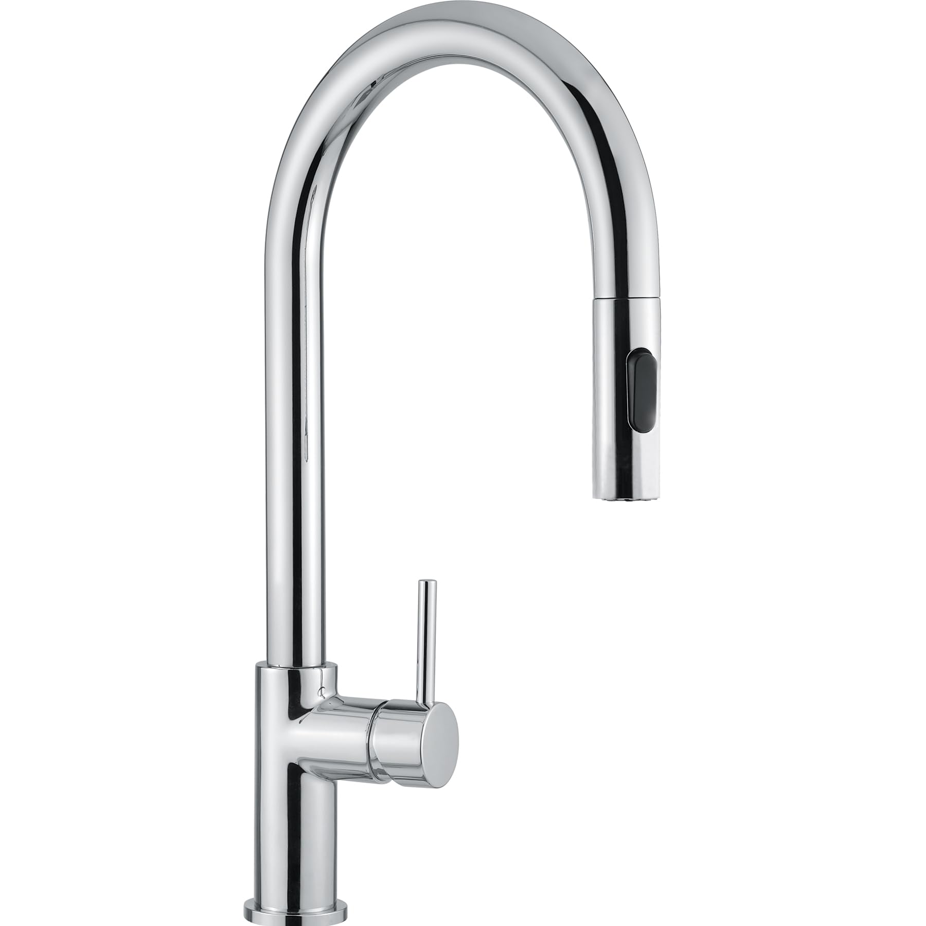 SCHOCK | Aquarain Single Lever Mixer Tap High Curved Spout with Pull-Out Double Jet Shower, Chrome, h445
