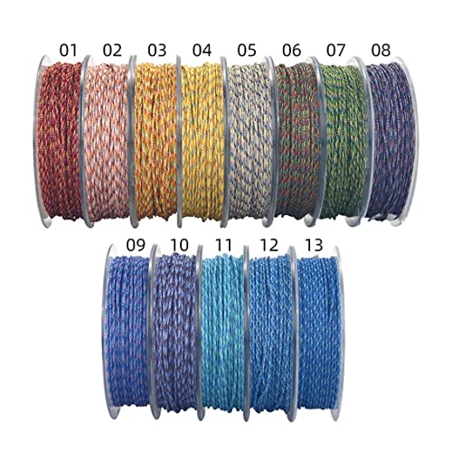 Hilo de jade de oro multicolor 1 mm cordón de cinco colores para macramé 5