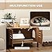 PawHut Cat Litter Box Enclosure with Tall Legs, Modern Cat House Washroom Side Table, Hidden Litter Box Furniture Cabinet with Scratching Board, 31.5