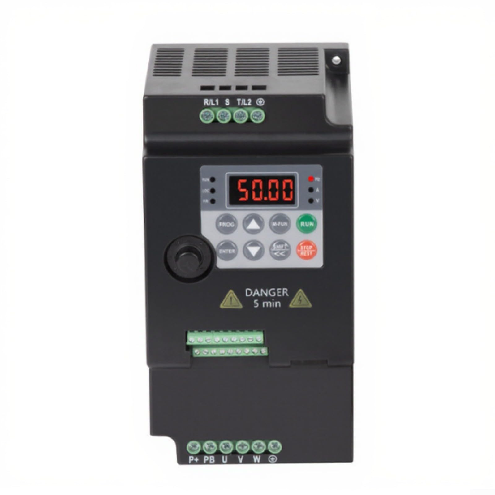 Convertitore di frequenza trifase, invertitore di 0.75Kw Vfd per controllo del motore, azionamento variabile di frequenza 380V con protezione di sovraccarico per automazione industriale