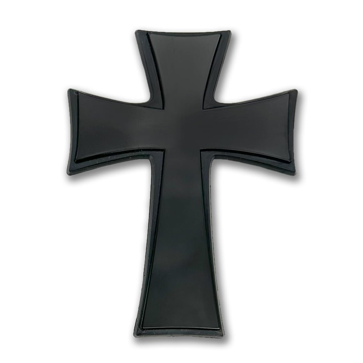 Cruz cristiana emblema exterior plástico universal coche camión adorno cónico 3.4 x 2.6 pulgadas 8
