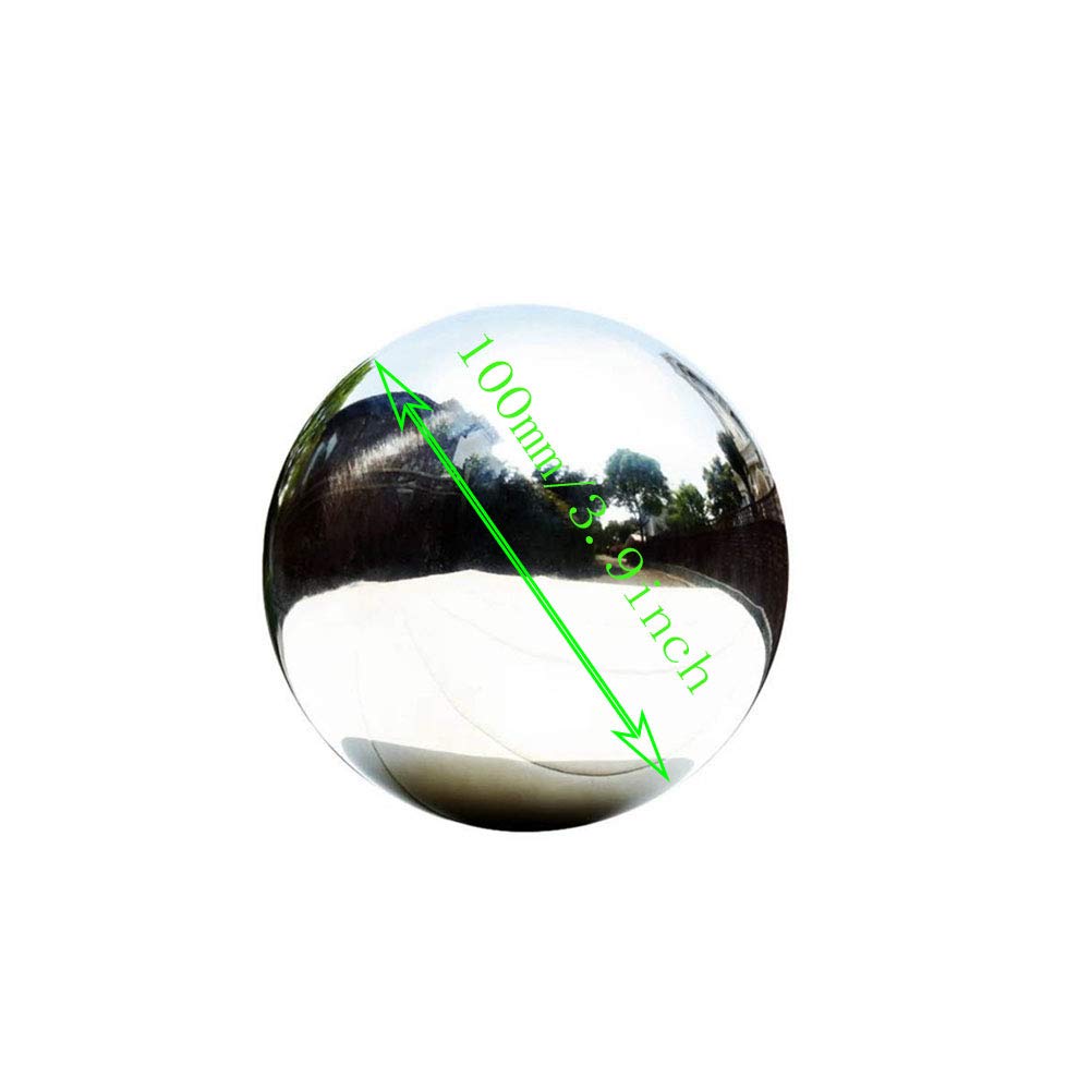 MOVKZACV Roestvrij staal Gazing Ball, Spiegel Gepolijst Holle Ball Reflecterende Tuin Bol, Drijvende Vijver Ballen Naadloze Gazing Globe voor Home Garden Ornament Decoraties
